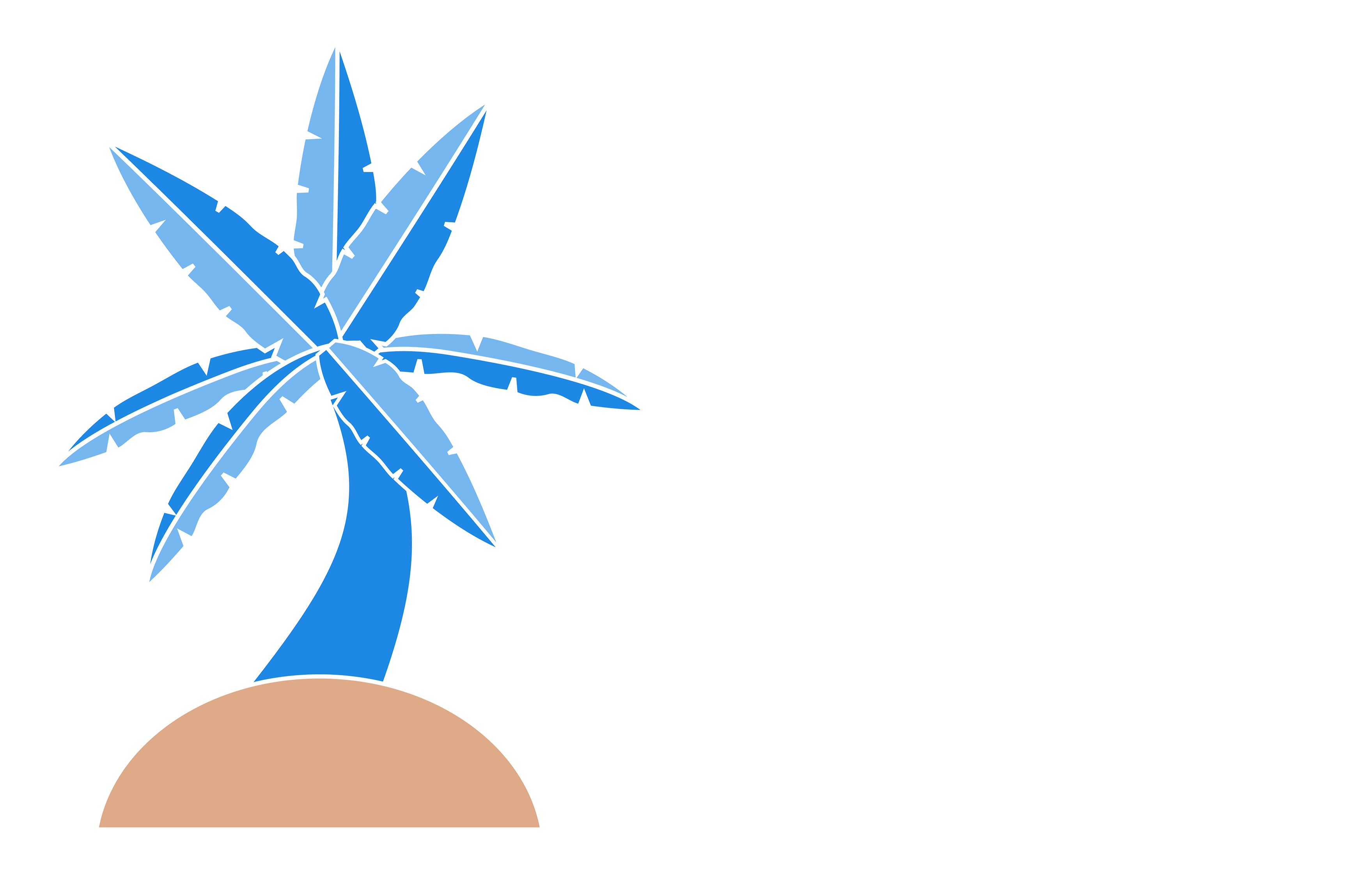 Blue Palm Design